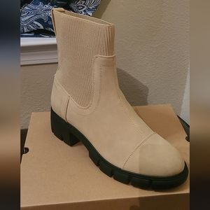 Rilista Womens Platform Lug Sole Ankle Boots Slip